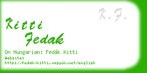 kitti fedak business card