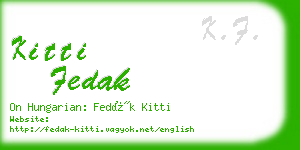 kitti fedak business card